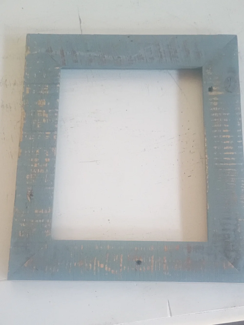 Distressed Light Blue Wooden Picture Frame - Home Accents